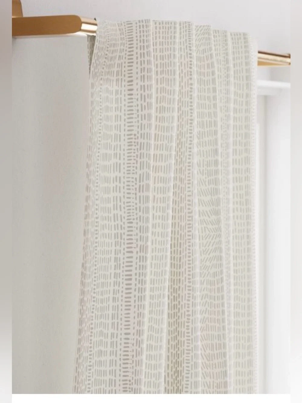 West Elm - Bomu Stone Gray 100% Cotton 72x74 Shower Curtain